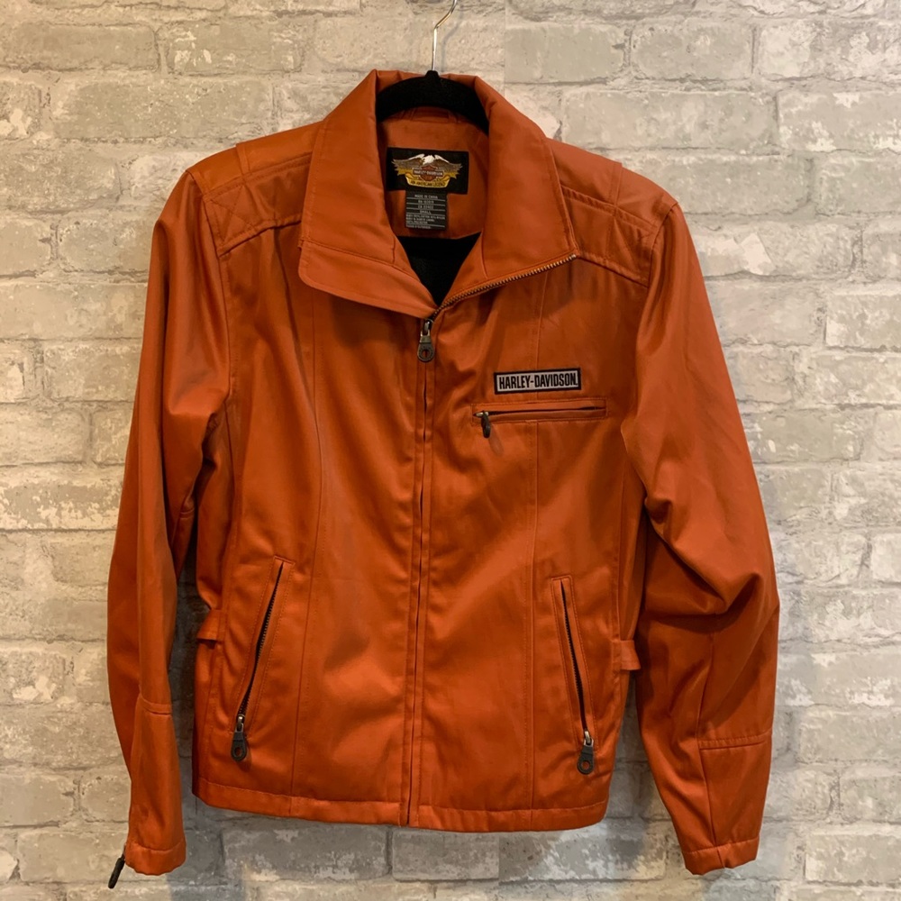 Harley Davidson Womens S Orange Riding Jacket